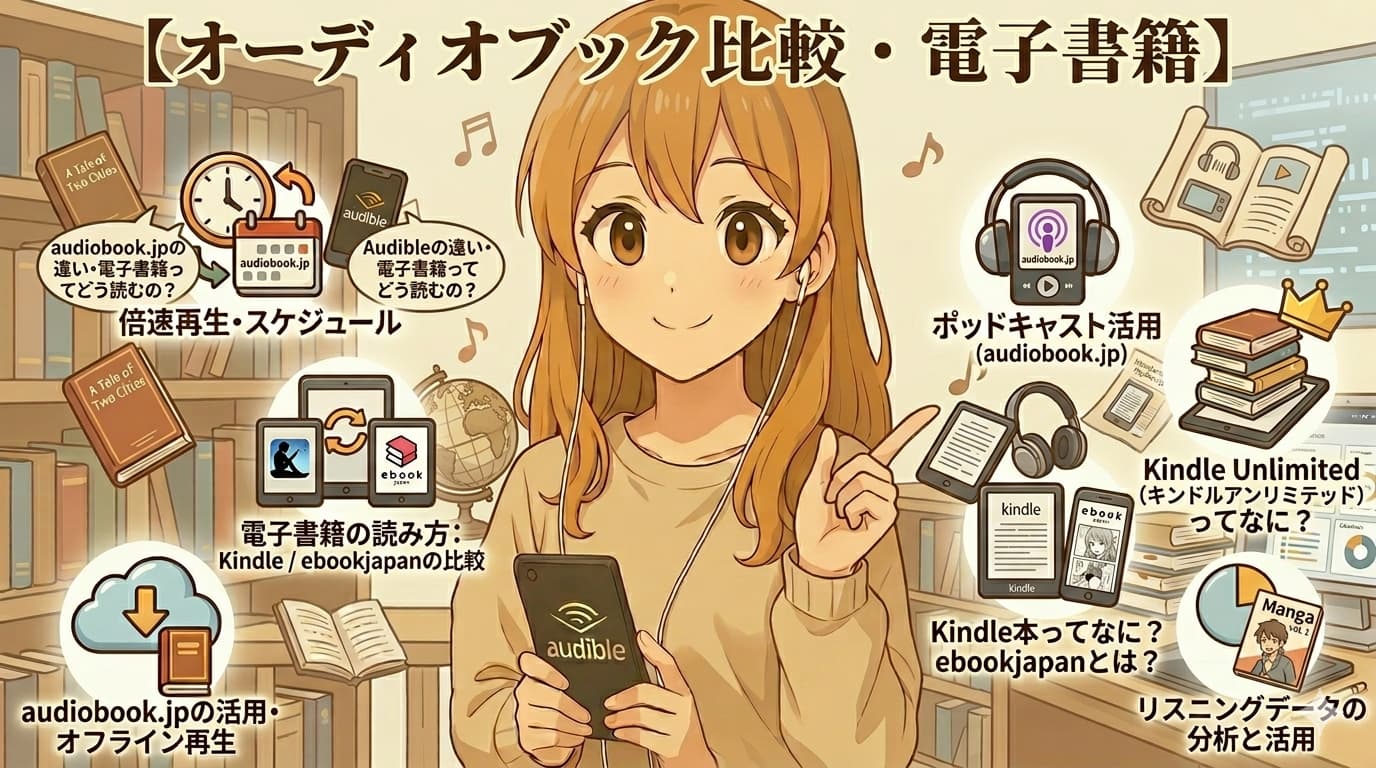 オーディオブック比較・電子書籍